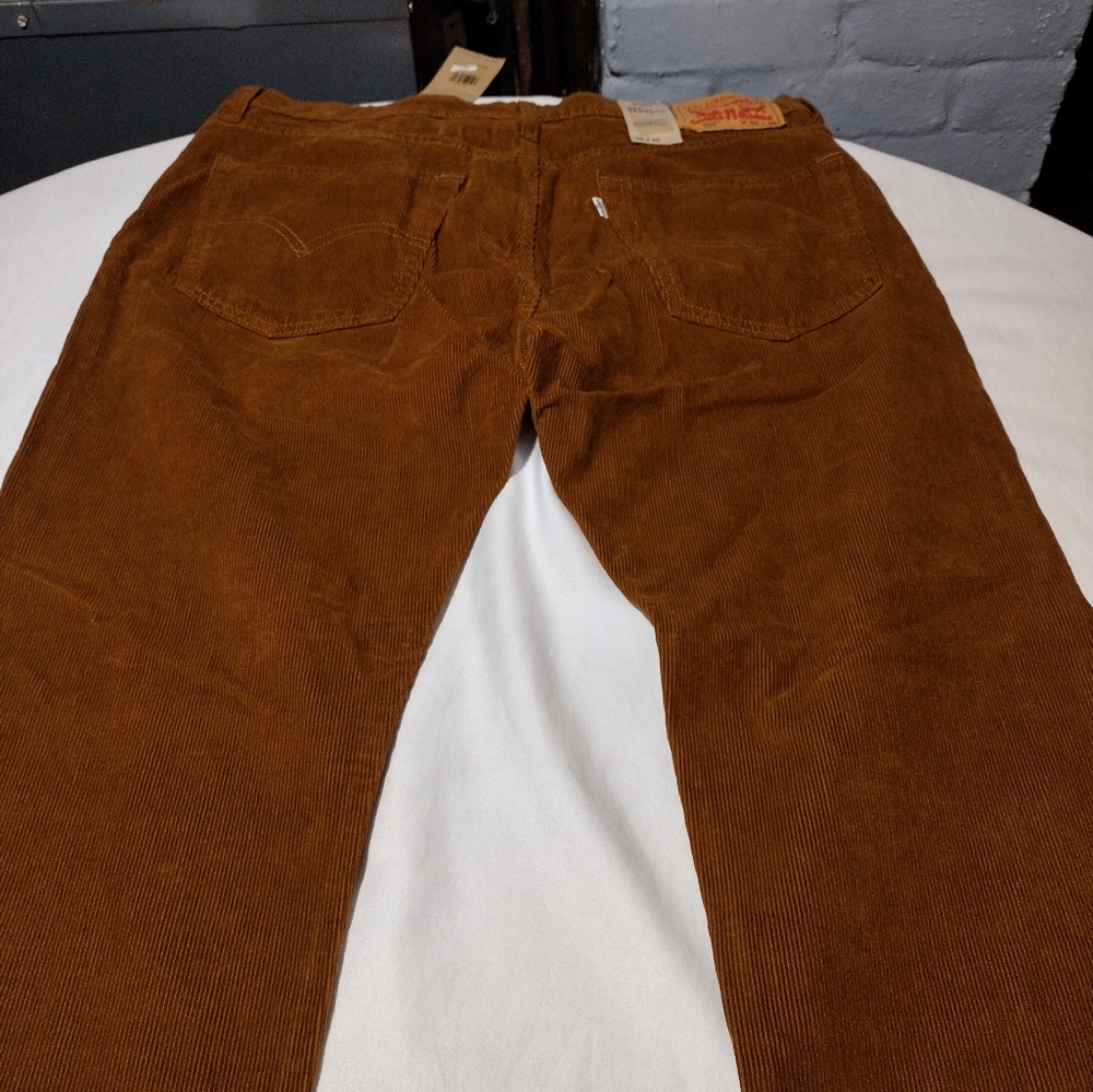 Levis 502 Regular Taper Brown Mid-Rise Corduroy Jeans - Picture 3 of 16